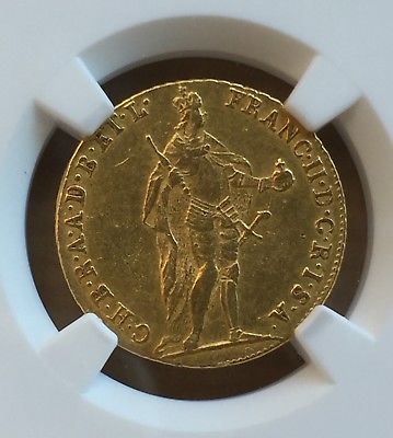 1793 Hungary Ducat Gold Coin 3.48g Francis II Dukaten Kremnica FR 209 NGC AU55
