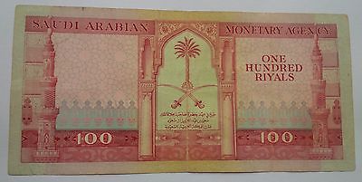 1961 Saudi Arabia 100 Riyals Banknote Pick # 10 King Saud (VF