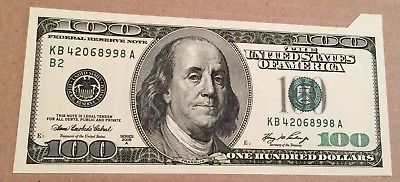 2006 US America Lot of 4 Consecutive $100 Dollar Bill Banknote Serious Cut Error