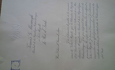 1934 Czechoslovakia President Thomas Masaryk Official Letter to King Ghazi Iraq