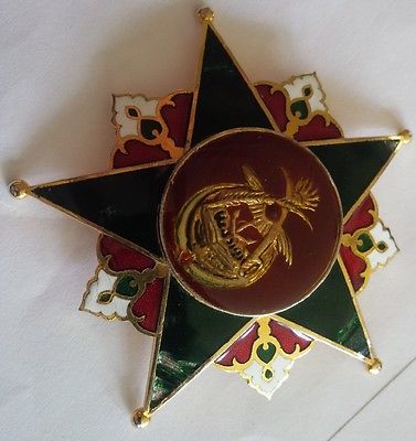 Iraq Military Academy Distinguished Service Breast Star Medal Order Badge Saddam