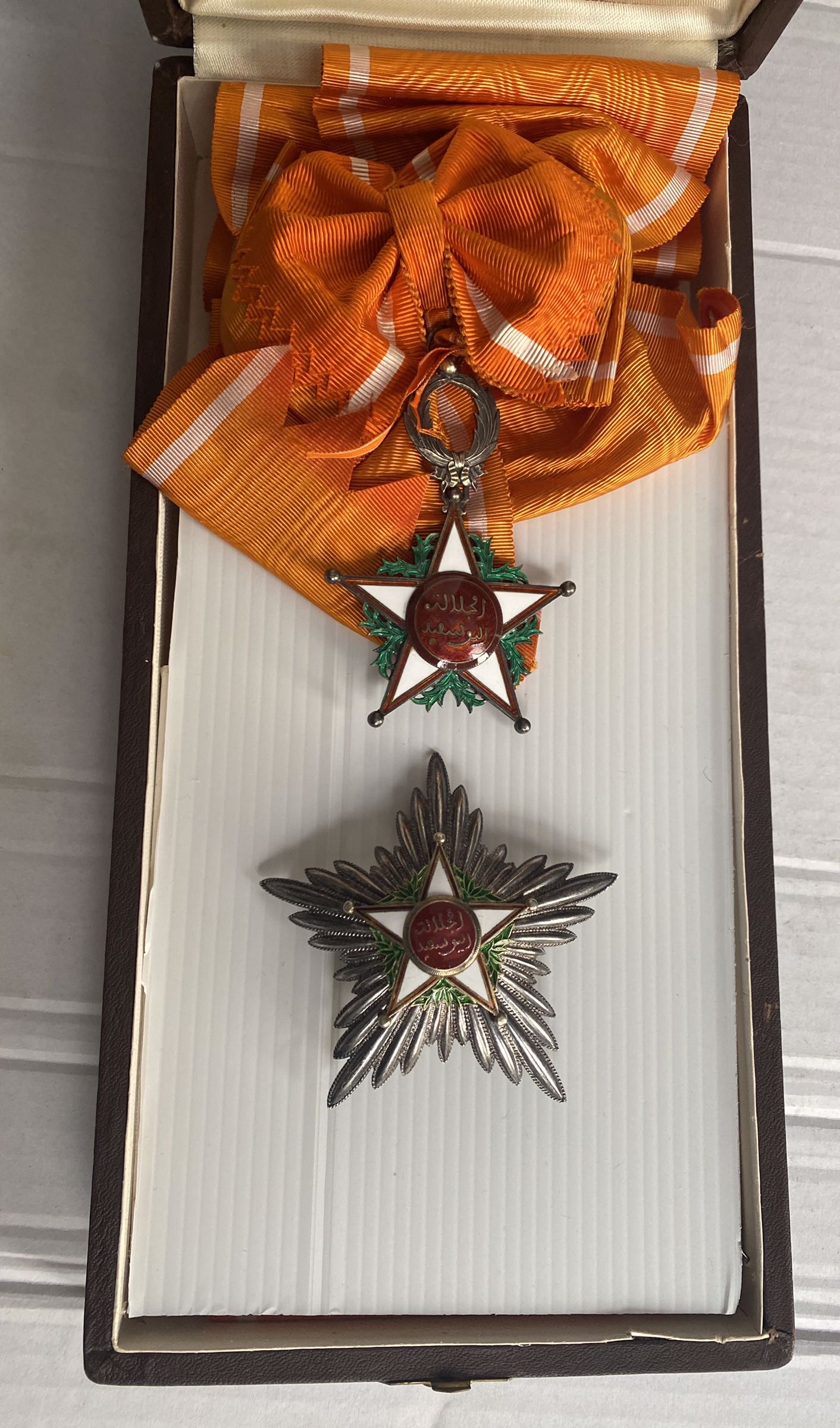 1913 Morocco Sharifian Order of Alawi   (Wissam al-'Awi al-Sharifi)   Badge Medal  Grand Cross