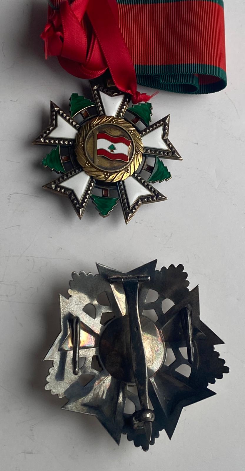 Lebanon National Order of Cedar 2nd Class Medal Badge Ordre National du Cedre