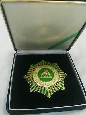 Libya Arab Jamahiriya Order Great Man Made River Breast Star Badge Medal Qaddafi