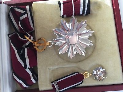 Jordan Order Independence Neck Badge Medal Hussein Bin Set in Box Nichan Wissam