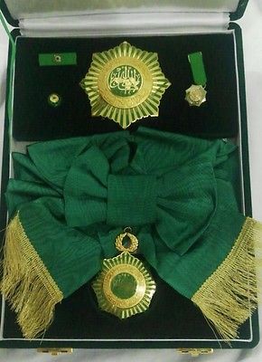 Libya Arab Jamahiriya Order Grand Conqueror Sash Breast Star Badge Medal Qaddafi