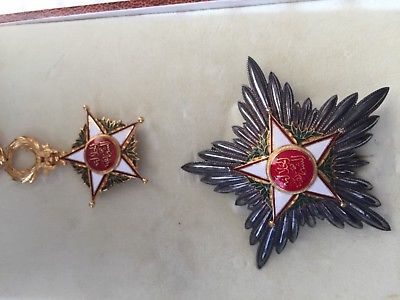 Morocco Order of Quissam Alaquite BuSaidi 3 Class Set Badge Medal Nichan Wissam