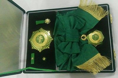 Libya Arab Jamahiriya Order Grand Conqueror Sash Breast Star Badge Medal Qaddafi