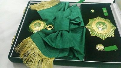 Libya Arab Jamahiriya Order Grand Conqueror Sash Breast Star Badge Medal Qaddafi