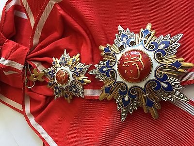 Yemen Order of Mareb Ma'arib Sash Badge Medal Nichan Grand Cross 1st Class Rare