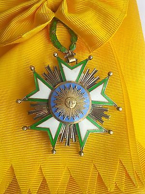 Iran Persia Qajar Order of the Crown Taj Grand Cross Sash Badge Nichan Medal