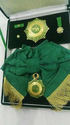 Libya Arab Jamahiriya Order Grand Conqueror Sash Breast Star Badge Medal Qaddafi