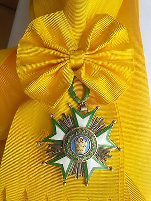 Iran Persia Qajar Order of the Crown Taj Grand Cross Sash Badge Nichan Medal