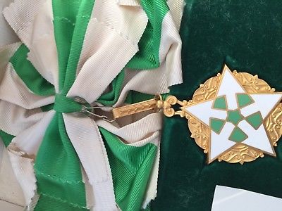 1953 Syria Arab Republic Order of tCivil Merit Grand Cross Medal Badge Nichan Nut