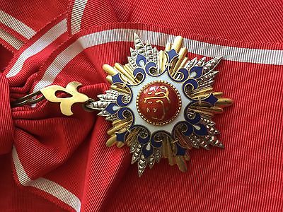 Yemen Order of Mareb Ma'arib Sash Badge Medal Nichan 1st Class Rare