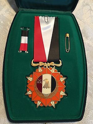 Libya Arab Jamahiriya Order of the Republic Chest Badge Medal Qaddafi Ultra Rare