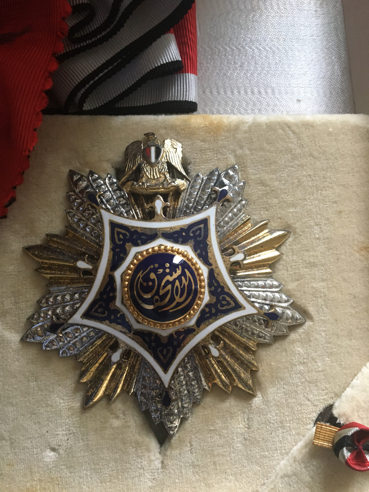 1953 Egypt Order of Merit Nishan al-Istihqaq Class Grand Cross Sash Badge Medal