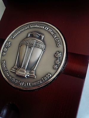 1935 Bank of Canada Commenced Business Commemorative Silver Medal Medallion Rare