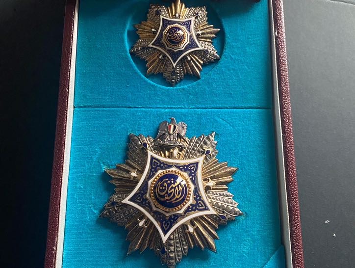 1953 Egypt Order of Merit 1st Class Grand Cross Sash Badge Jamal Abdul Nasser