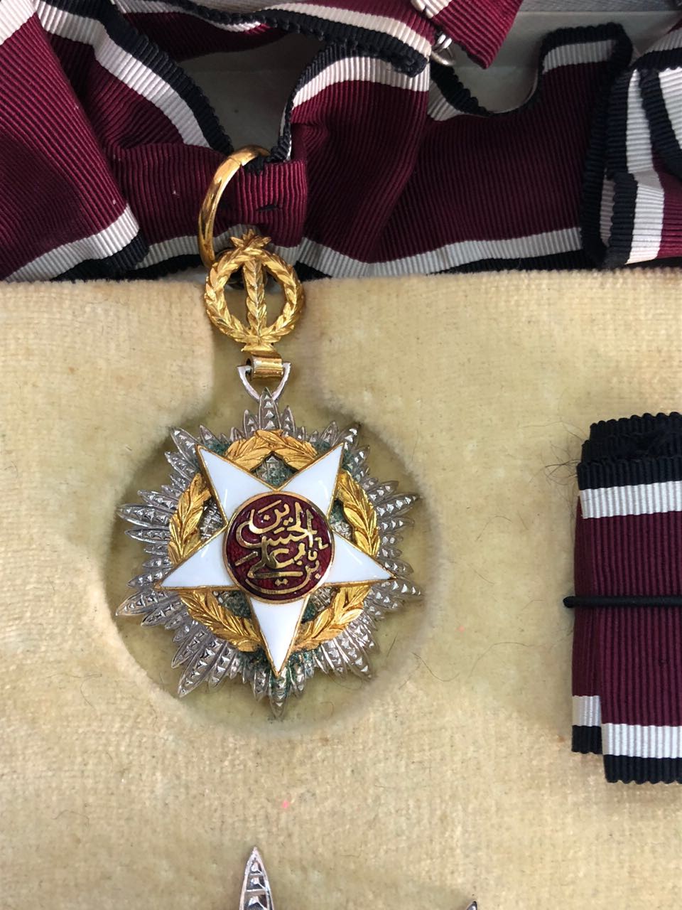 1921 Jordan Order of Independence Medal Badge Wissam Istiqlal Hussein Bin Ali