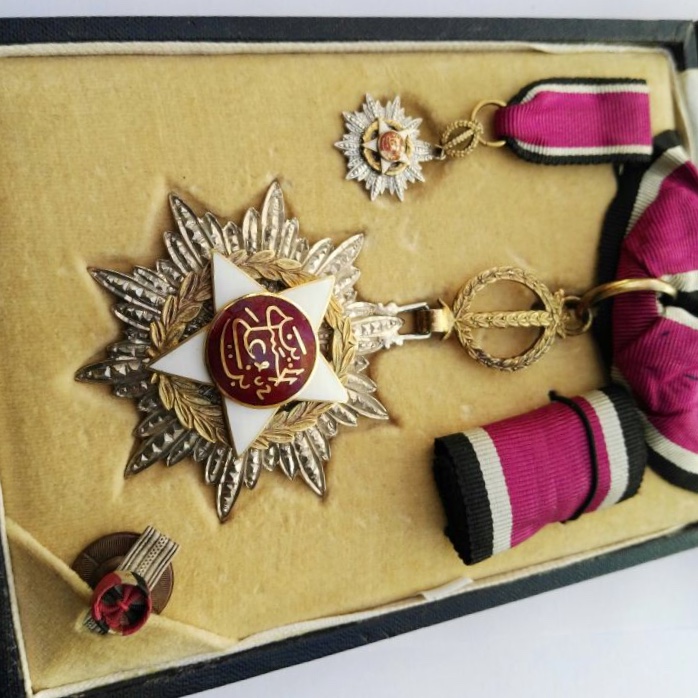 Jordan Order Independence Neck Badge Medal Hussein Bin Set in Box Nichan Wissam