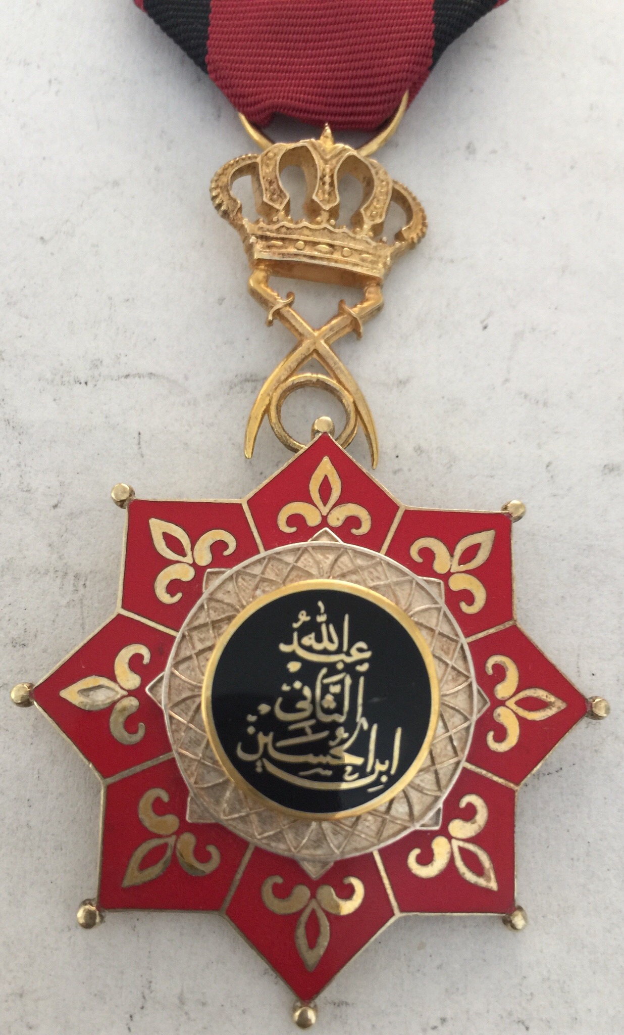 Jordan Order of King Abdullah II Breast Badge Civil Military Medal Nichan (Rare).
