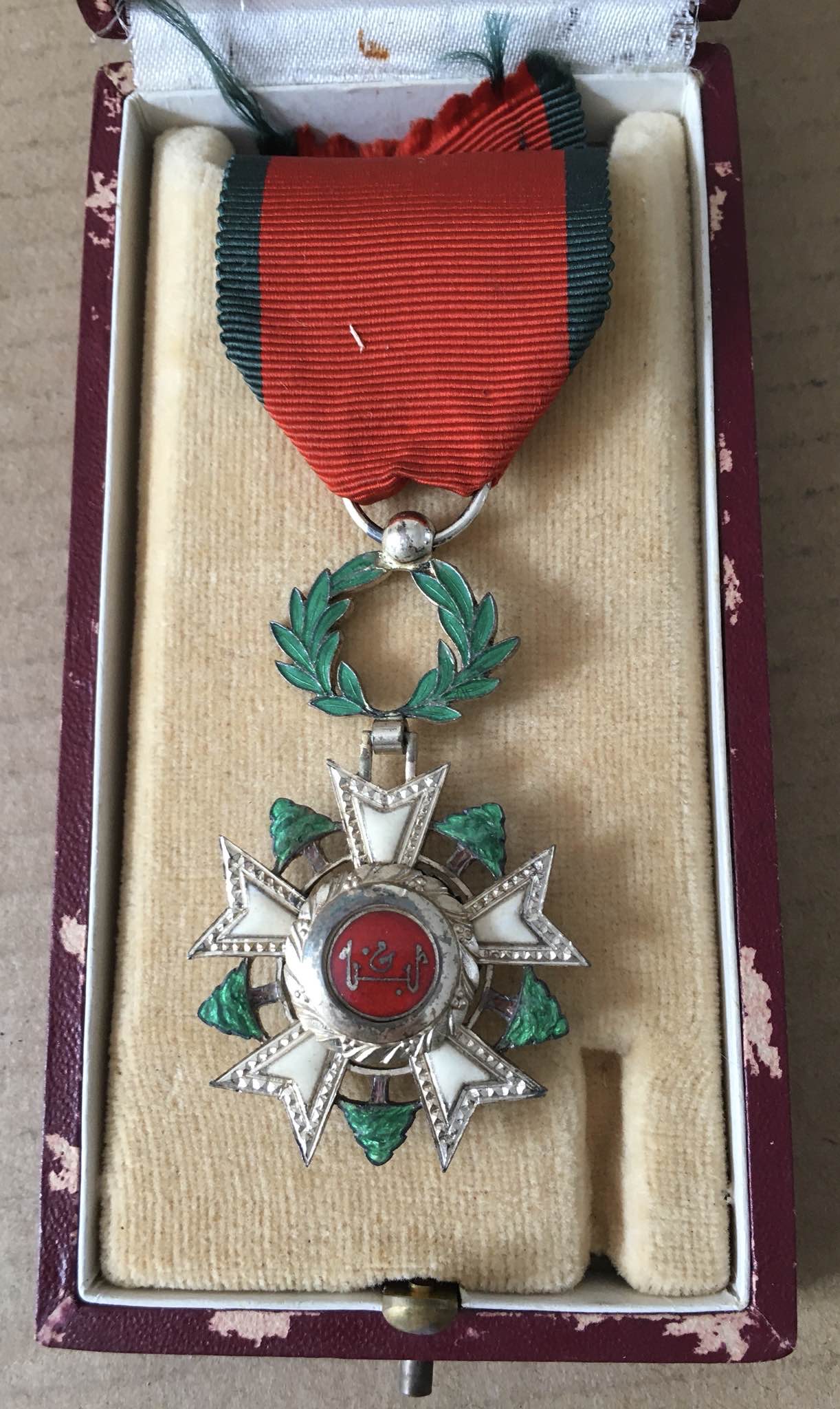 1936 Lebanon National Order of the Cedar Chest Badge Medal وسام الارز لبنان