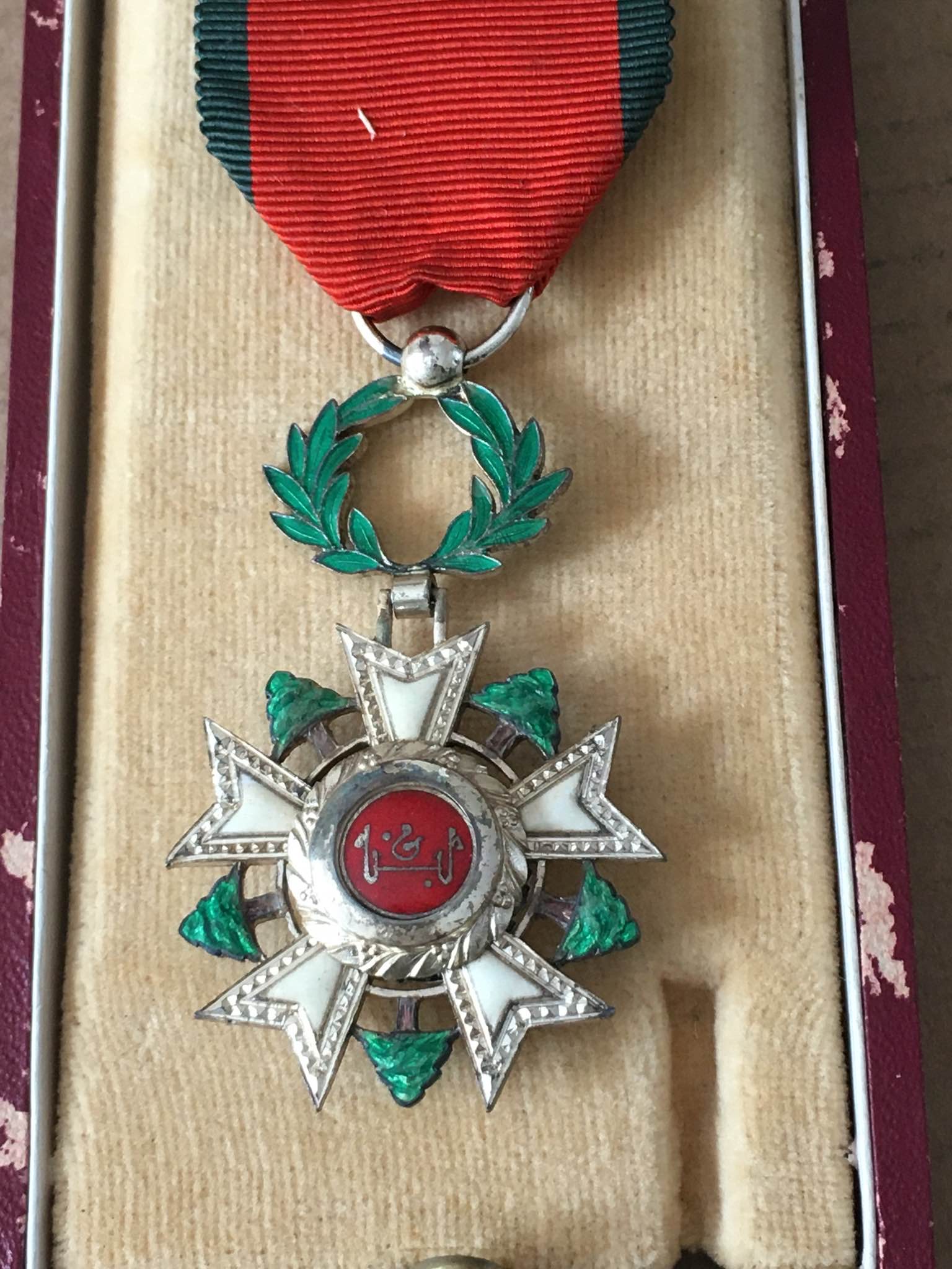 1936 Lebanon National Order of the Cedar Chest Badge Medal وسام الارز لبنان