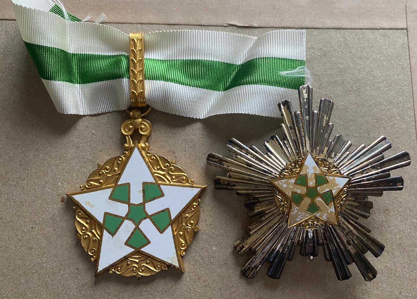 Syria Arab Republic Order of Merit Commander 2nd Class Neck Badge Medal Breast Star