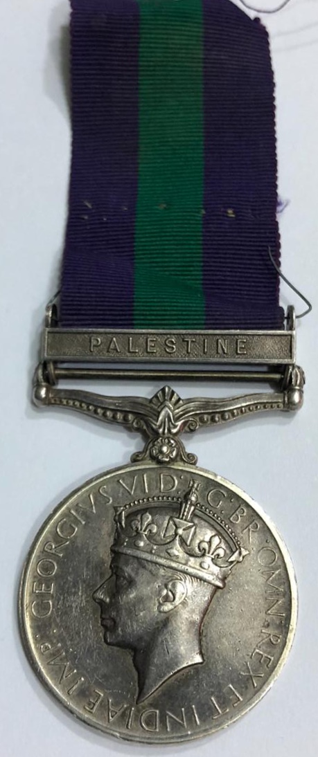 Palestine Clasp TransJordan Frontier Force GSM Medal General Service Medal Britain United Kingdom 