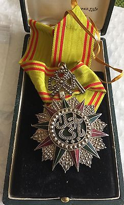 Tunisia Order Glory Nichan Iftikhar Commander Neck Badge Medal Ahmed Bey Box