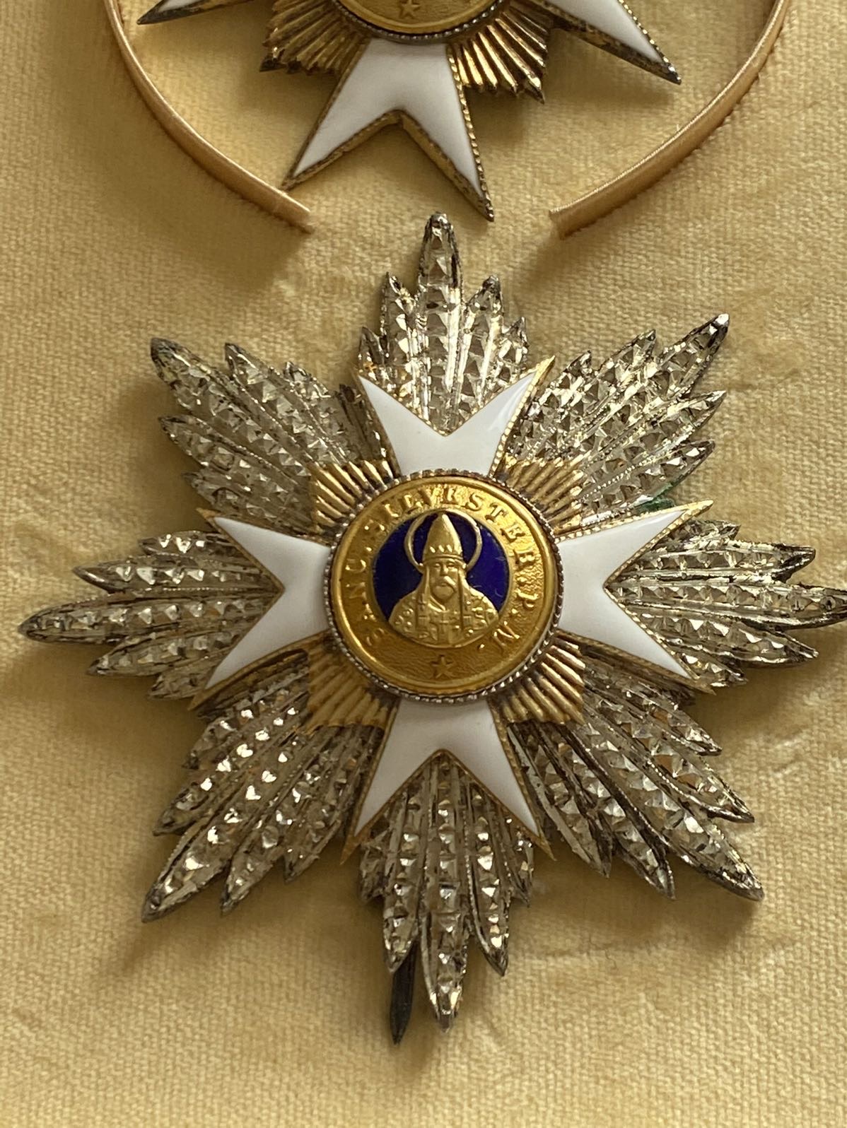 1841 Vatican Order of St Sylvester Grand Commander Neck Badge & Breast Star