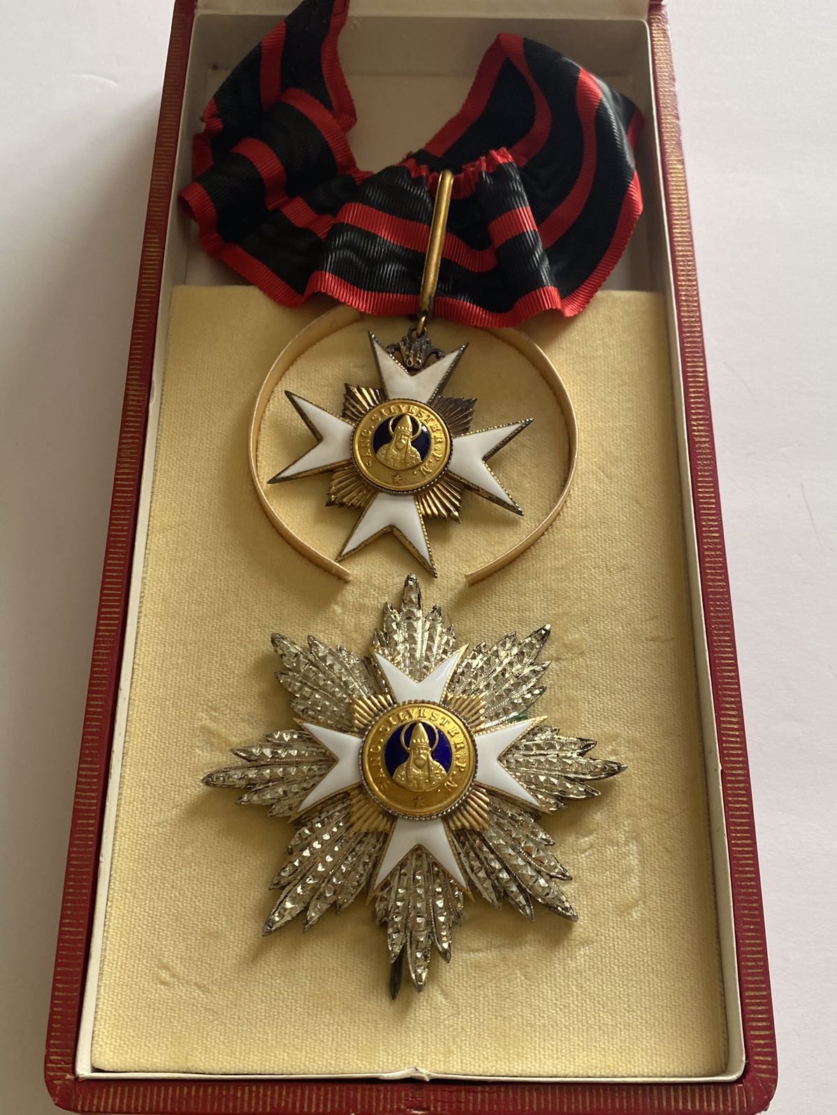 1841 Vatican Order of St Sylvester Grand Commander Neck Badge & Breast Star