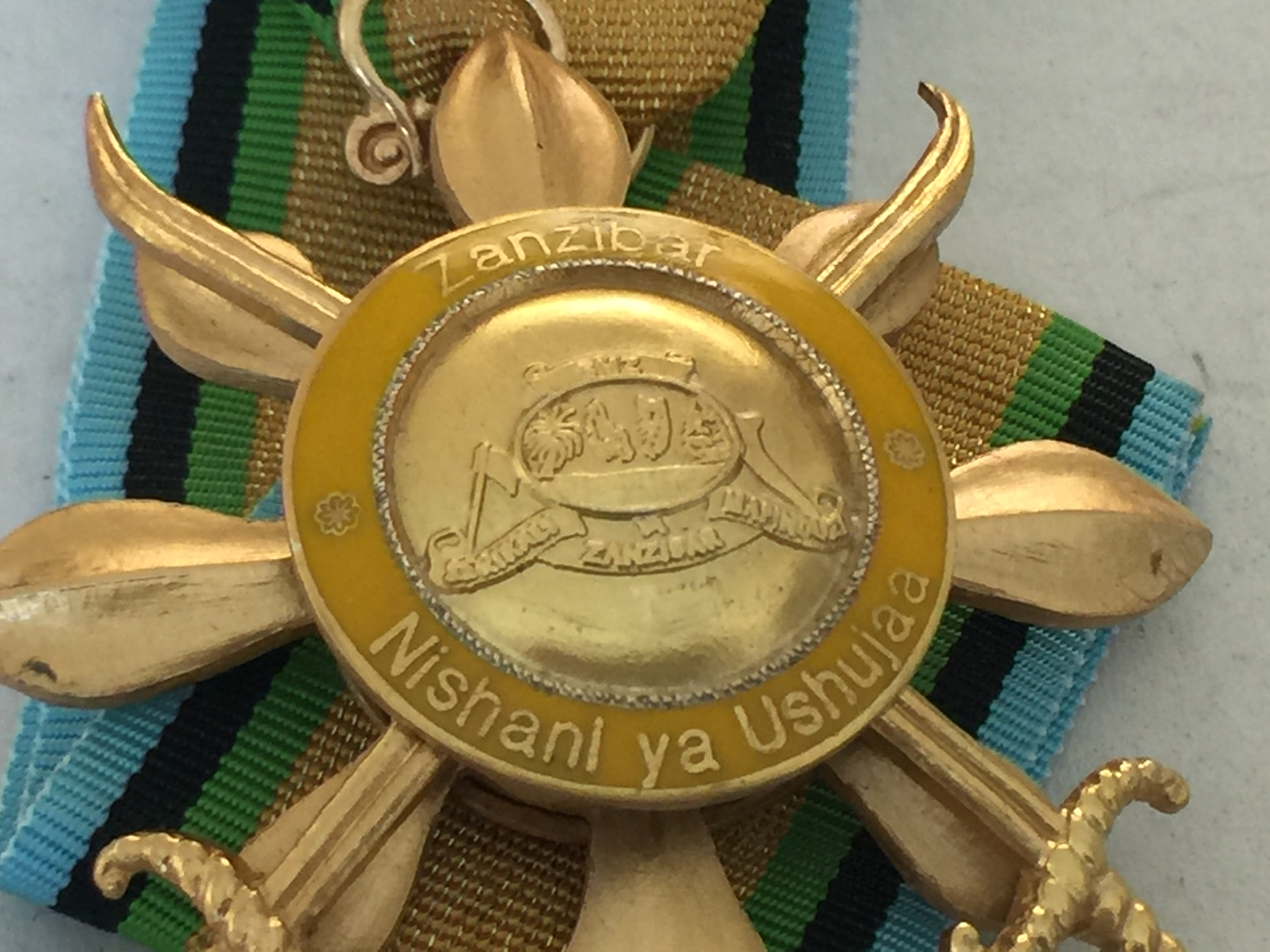 Zanzibar Order of Valour Courage(Nishani ya Ushujaa) Commander Neck Badge Medal