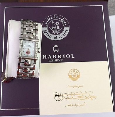 Charriol COLVMBVS INTR 8401 Women Watch Diamond Steel Qatar Gifted by Emir Hamad