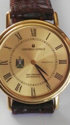 Universal Geneve Gilt Shadow Automatic Men Watch President Saddam Hussein Iraq