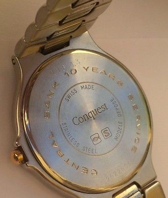 Longines Conquest Emirates UAE Dubai Central Bank 10 Year Faithful Service Watch