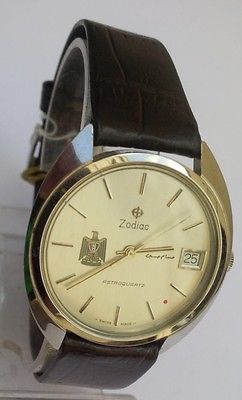 Vintage Zodiac 940 111 Astroquartz Iraq Saddam Hussein Special Edition Watch