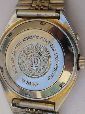 Tressa Automatic 5206 Men's Watch Presidential Saddam Hussein Iraq Blue Dial