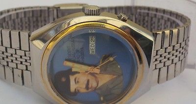 Tressa Automatic 5206 Men's Watch Presidential Saddam Hussein Iraq Blue Dial