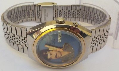 Tressa Automatic 5206 Men's Watch Presidential Saddam Hussein Iraq Blue Dial