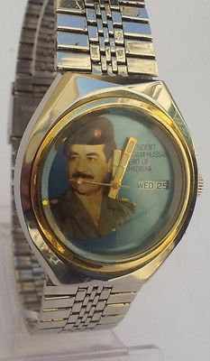 Tressa Automatic 5206 Men's Watch Presidential Saddam Hussein Iraq Blue Dial